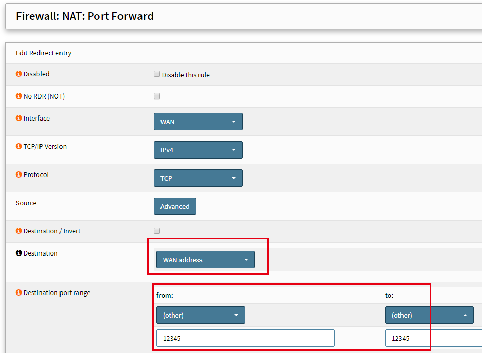 OPNsense port forward 2