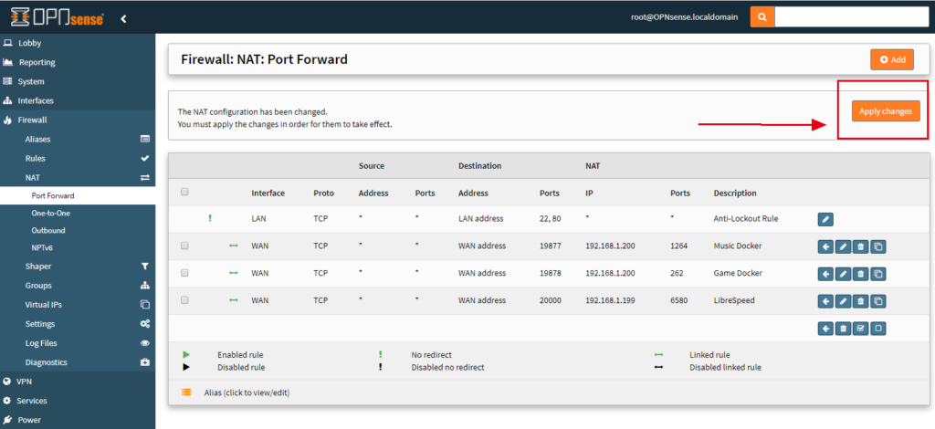 OPNsense port forward 4